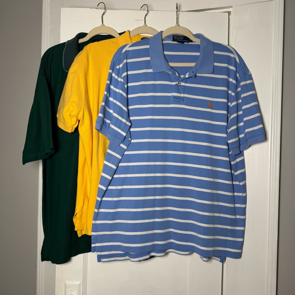 Polo Ralph Lauren and Ashworth Business Casual Polo Shirt Bundle of Three XL